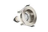 Evofire Fire Rated Downlight 70Mm Cutout Ip65 Satin Nickel Recessed +Gu10 Holder - ILDLFR70E002