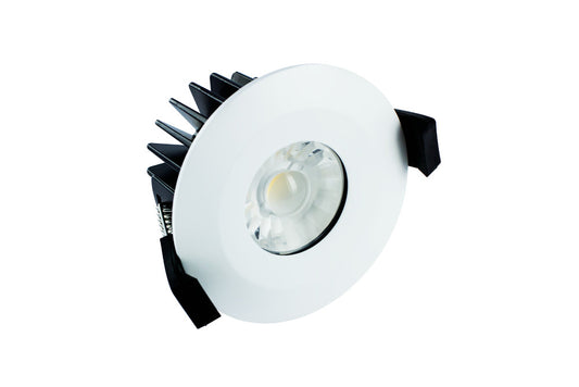 Low-Profile Fire Rated Downlight 70-75Mm Cutout Ip65 900Lm 10W 3000K 60 Beam Dimmable 90Lm/W White - ILDLFR70B012