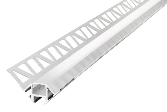 Profile Aluminium Corner Surface Mount 2M Frosted Diffuser Include 2 Endcaps - ILPFC157