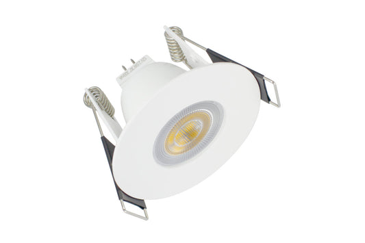 Evofire Mini Fire Rated Downlight 45Mm Cutout Ip65 White Round *No Lamp Holder* - ILDLFR45D037