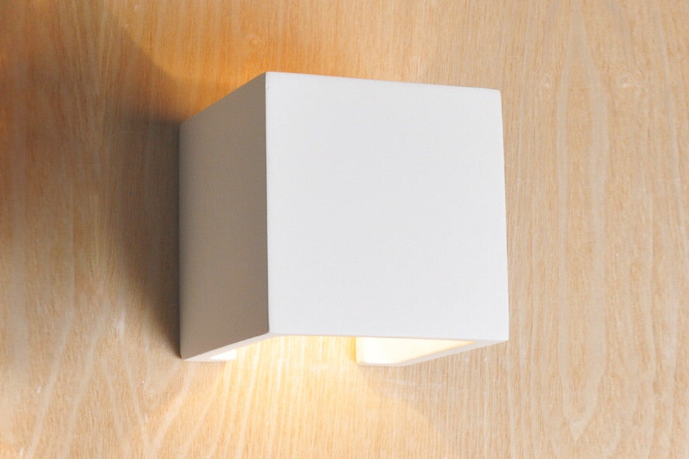 Indoor Decorative Paintable Gypsum Kozani Wall Light Ip20 For 1 X G9 Max 40W White - ILDEC006