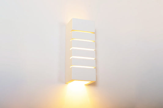 Indoor Decorative Paintable Gypsum Rafina Wall Light Ip20 For 1 X E14 Max 40W White - ILDEC010