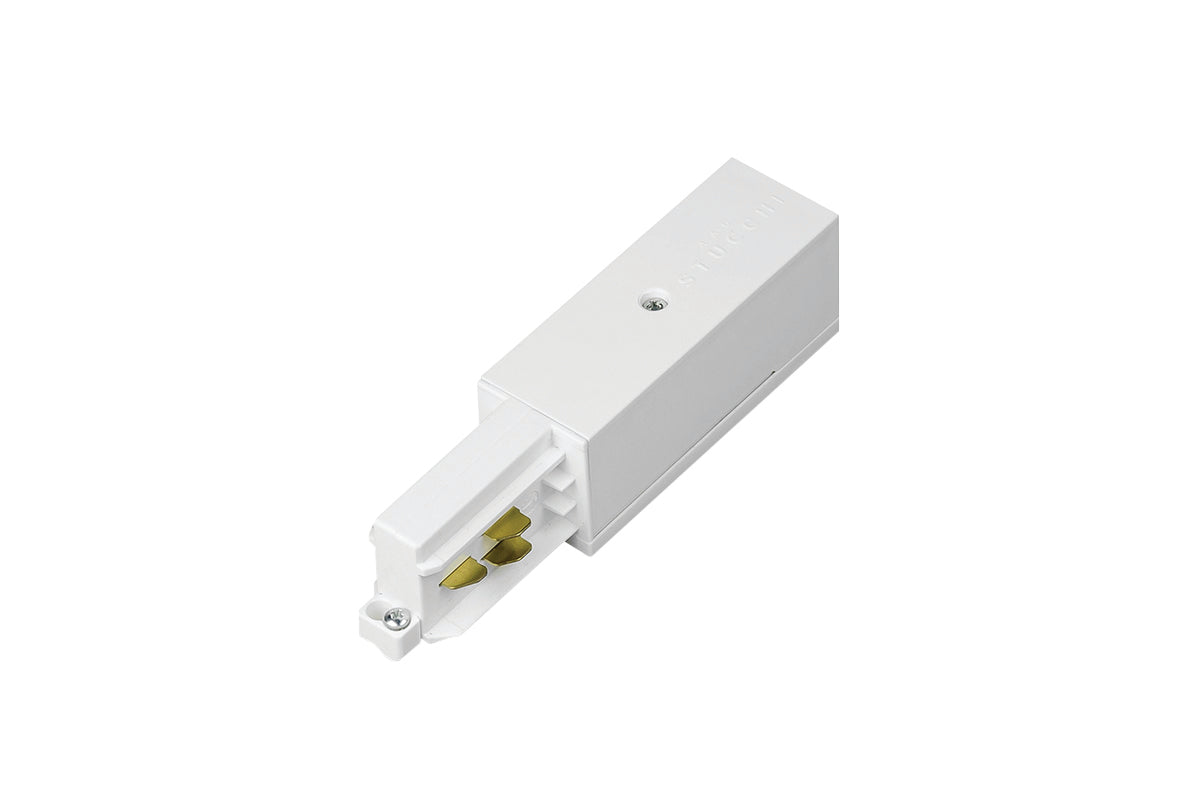 White Live End Feed For Standard-Recessed-Trimless Stucchi 3 Circuit 230V Onetrack - ILTRA005